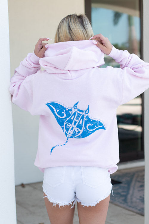 Beach Hoodie Rose with Manta design