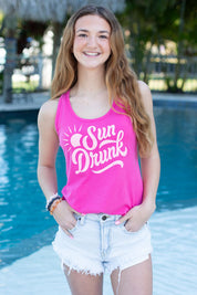 Ladies Racerback Tank Top - Hot Pink