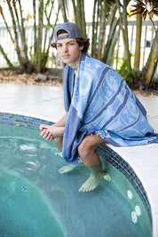 Manta Ray Bleue - Turkish Towel