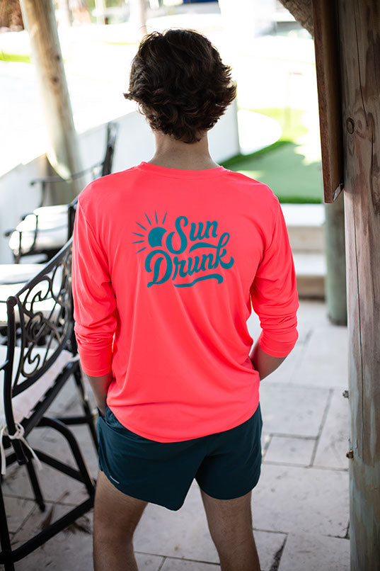 UPF 50+ Sun Shirt - Neon Coral