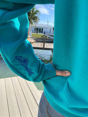 Hoodie - Teal plain - Sun Drunk