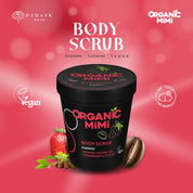 Organic Mimi, Body Scrub Energy Strawberry & Coffee, 250 g