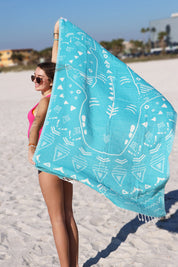 Shark Turquoise - Turkish Towel