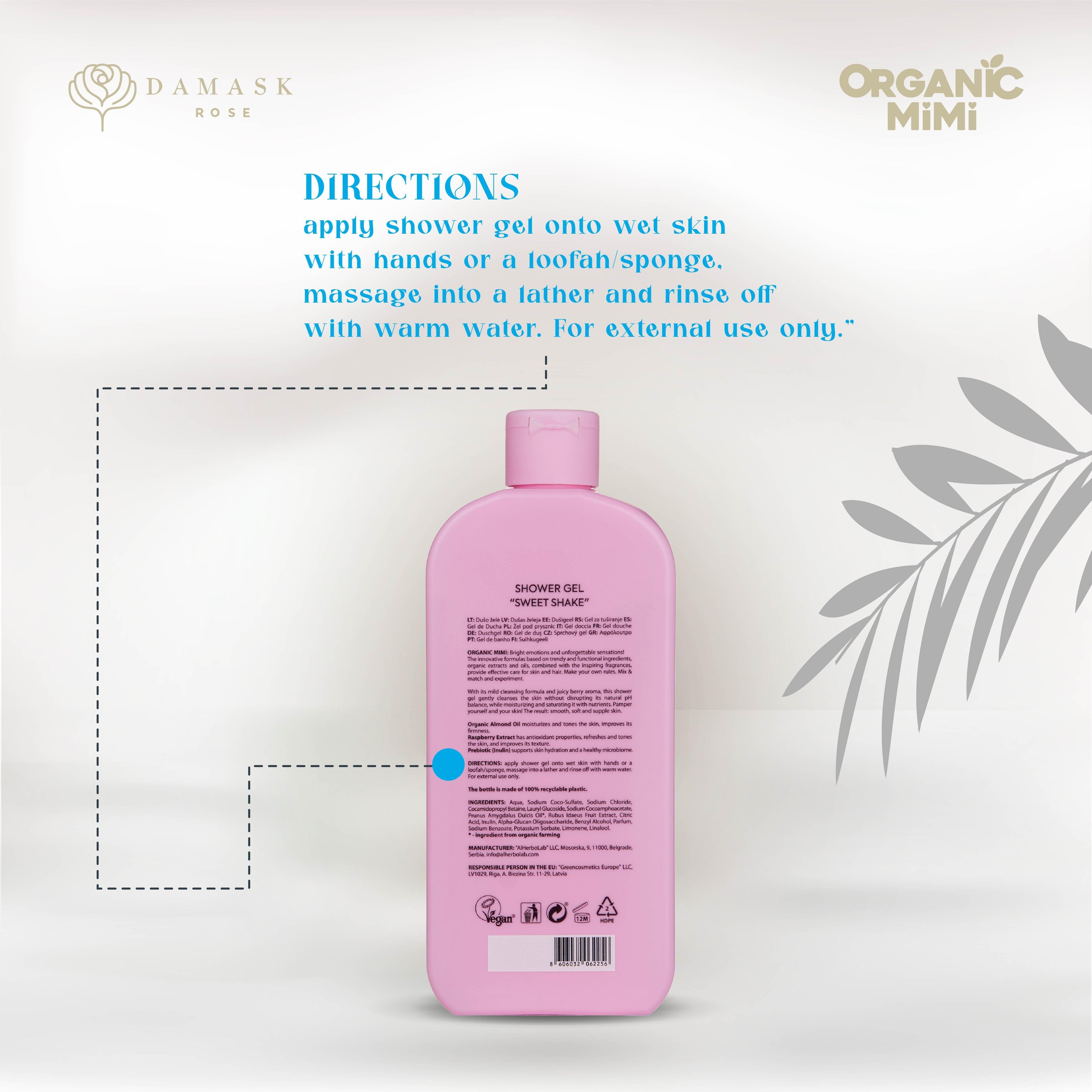 ORGANIC MIMI, SHOWER GEL SWEET SHAKE, 400 ml