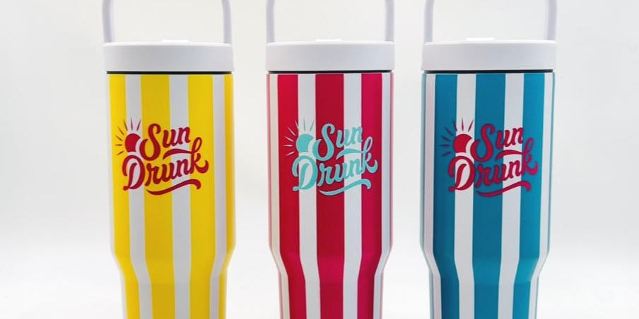 34oz Sun-Drenched Stripe Tumbler ☀️🥤