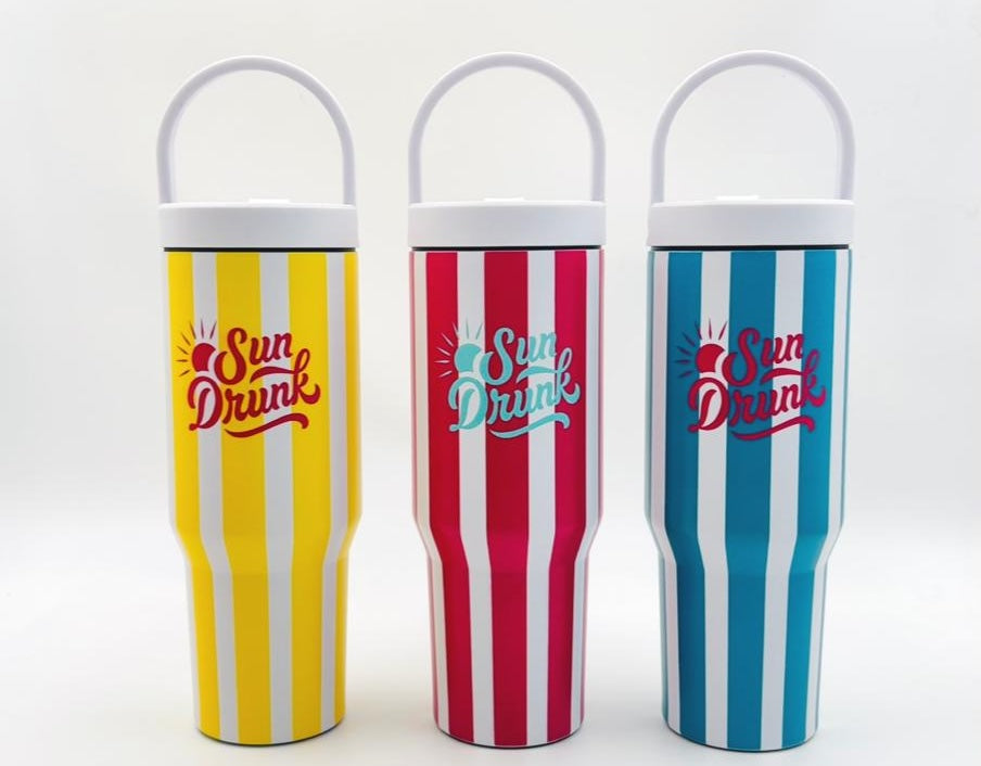 34oz Sun-Drenched Stripe Tumbler ☀️🥤