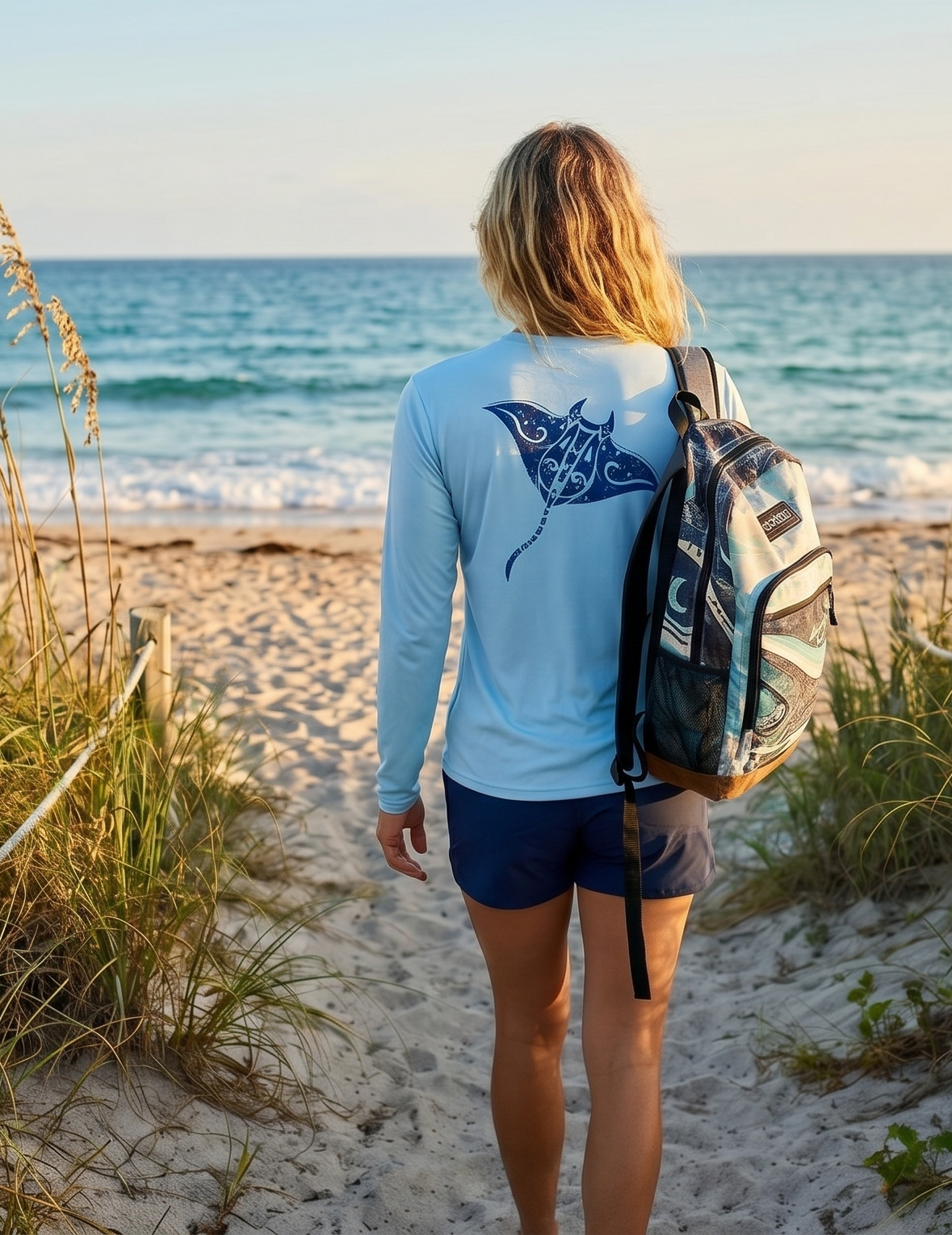 UPF 50+ Sun Shirt- Manta Ray