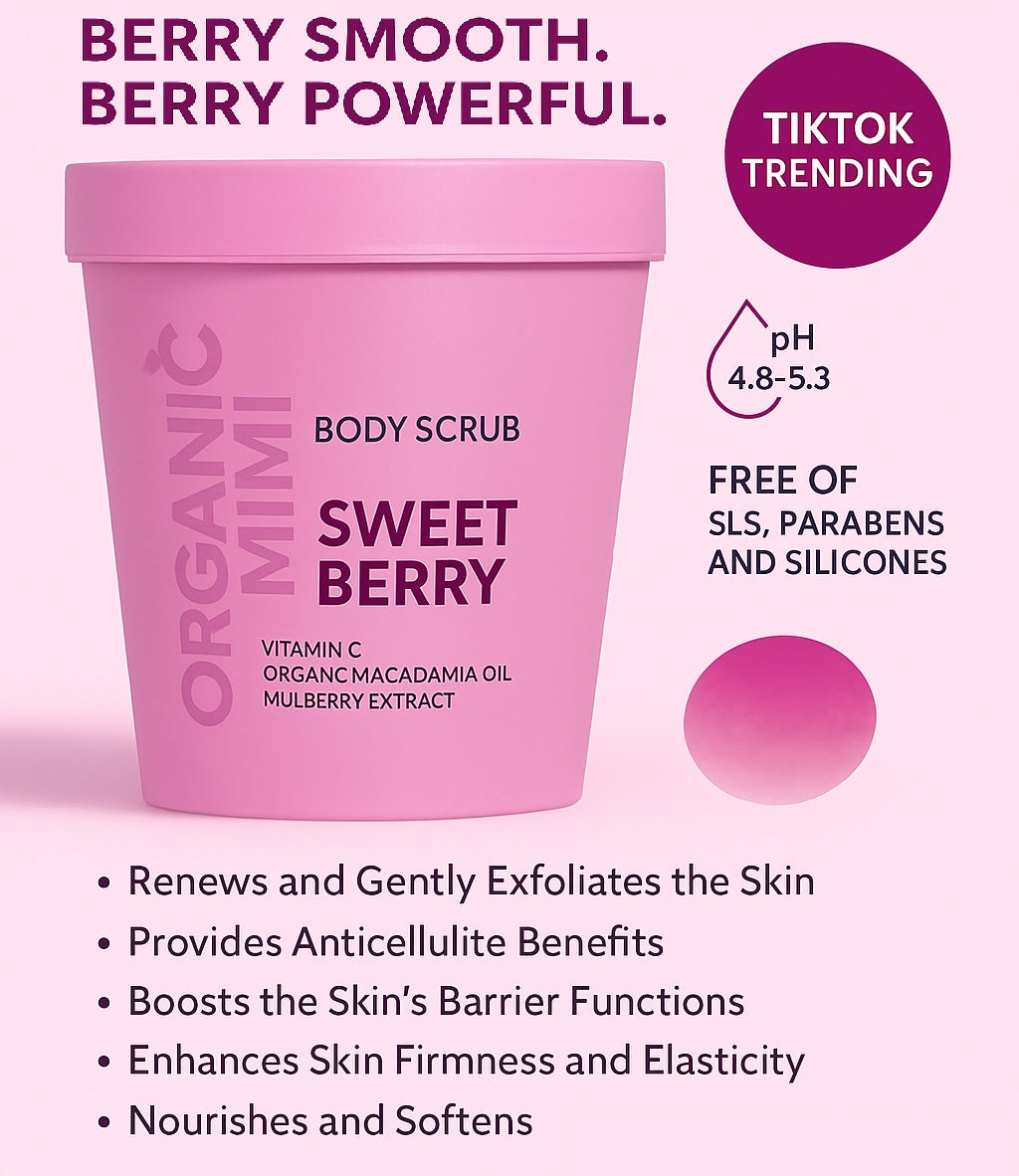 ORGANIC MIMI, BODY SCRUB SWEET BERRY, 250 g