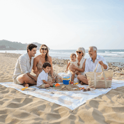 Mesh Beach Tote with Pull-out blanket