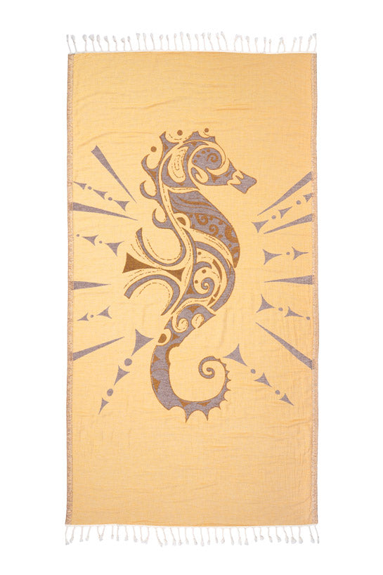 Seahorse Jaune - Turkish Towel