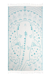 Shark Turquoise - Turkish Towel