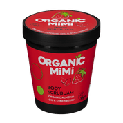 Organic Mimi, Body Scrub Jam Almond & Strawberry, 250 g