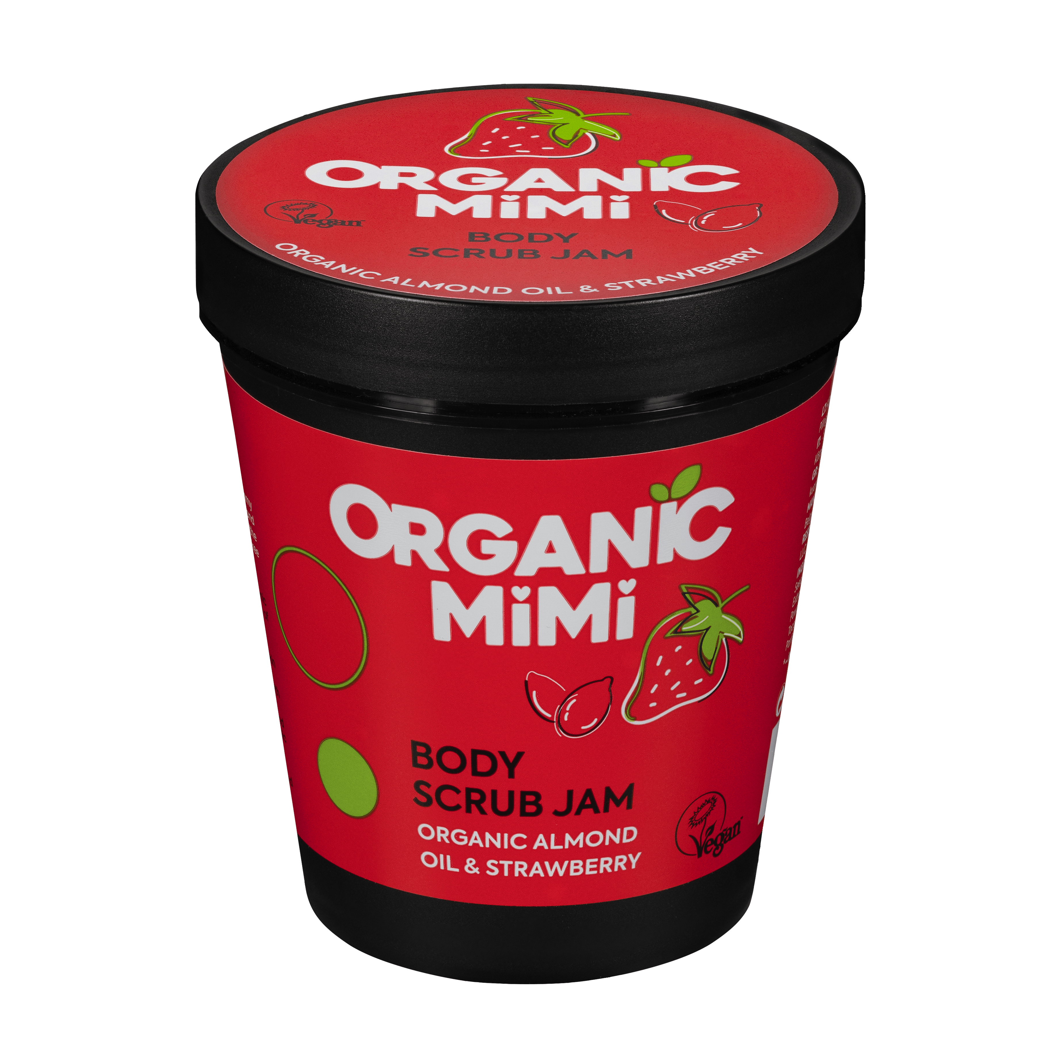 Organic Mimi, Body Scrub Jam Almond & Strawberry, 250 g