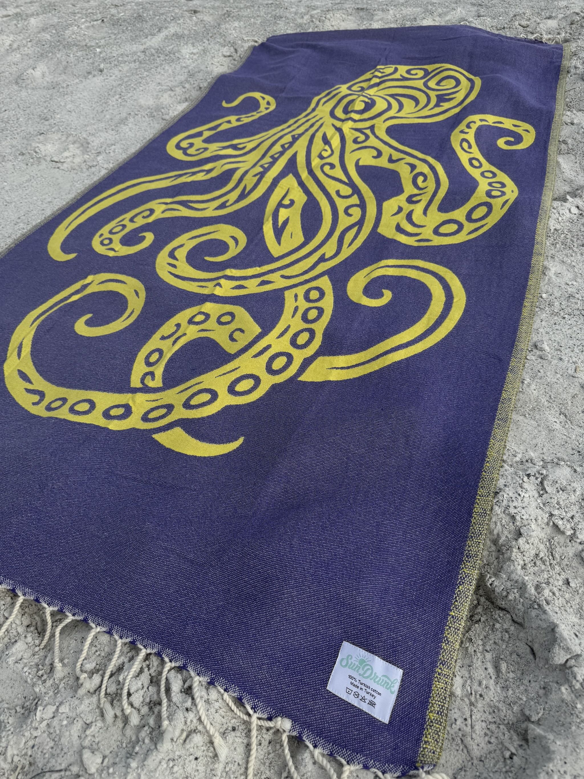 Octopus Purple - Turkish Towel