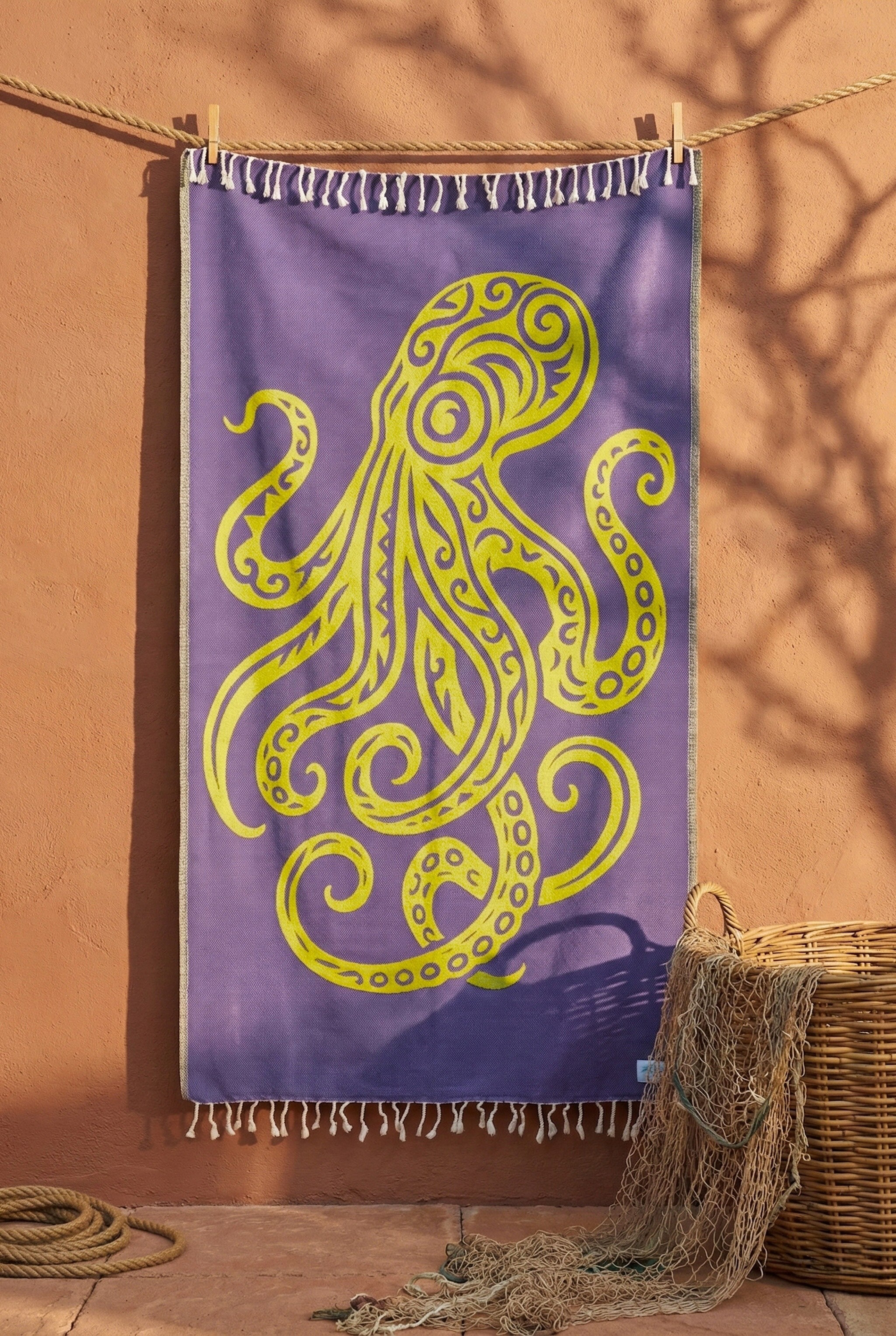 Octopus Purple - Turkish Towel