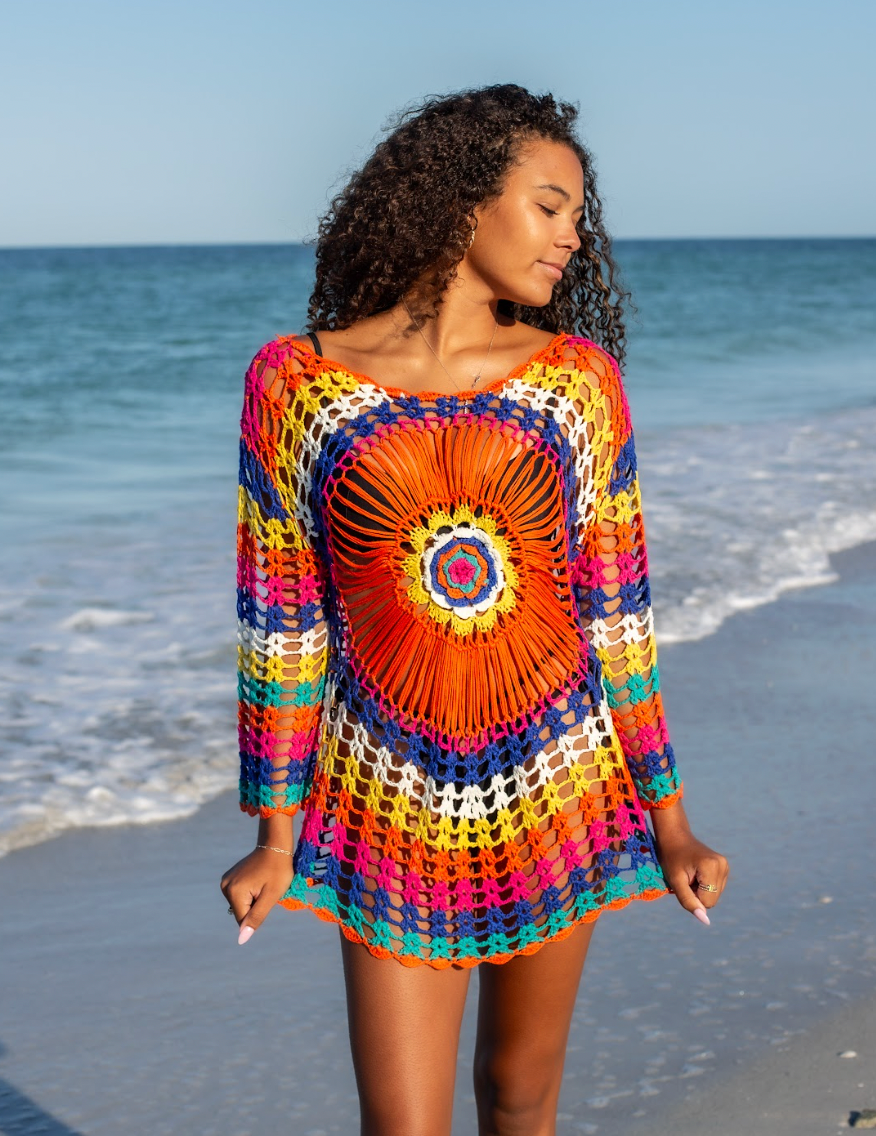 Boho Crochet Cover Up