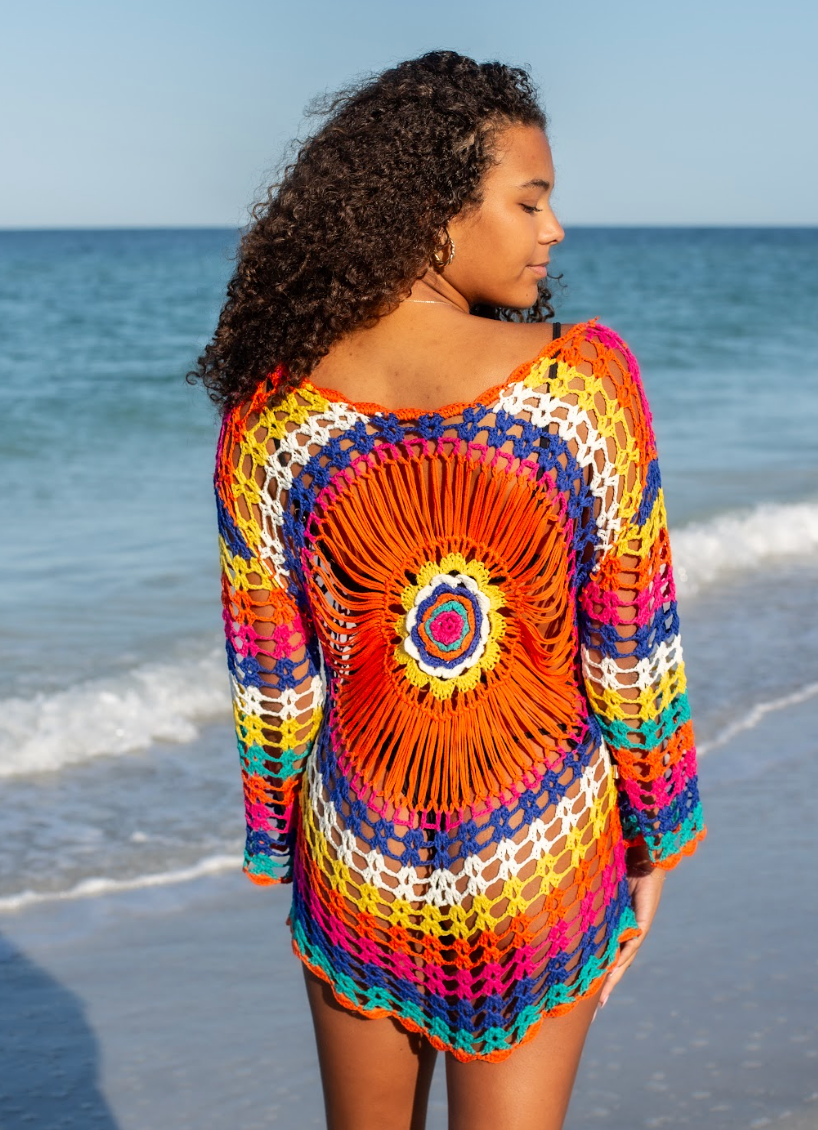Boho Crochet Cover Up