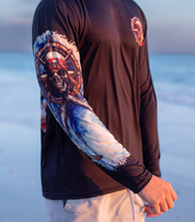 UPF 50+ Sun Shirt- Black Skull