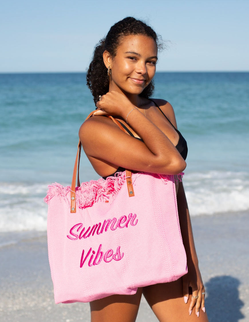 Summer Vibes Beach Tote