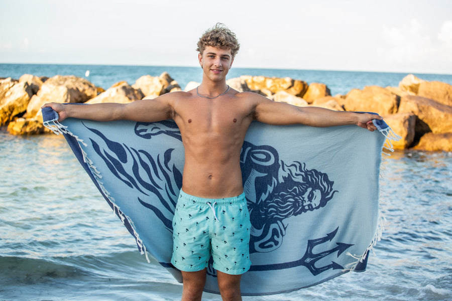 Poseidon Dark Bleu - Turkish Towel