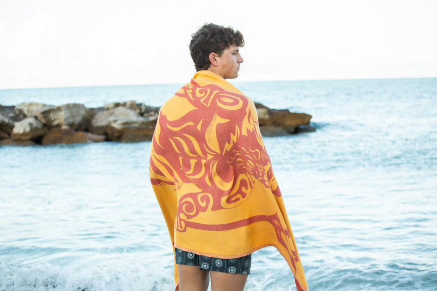 Poseidon Rouge Moutarde - Turkish Towel