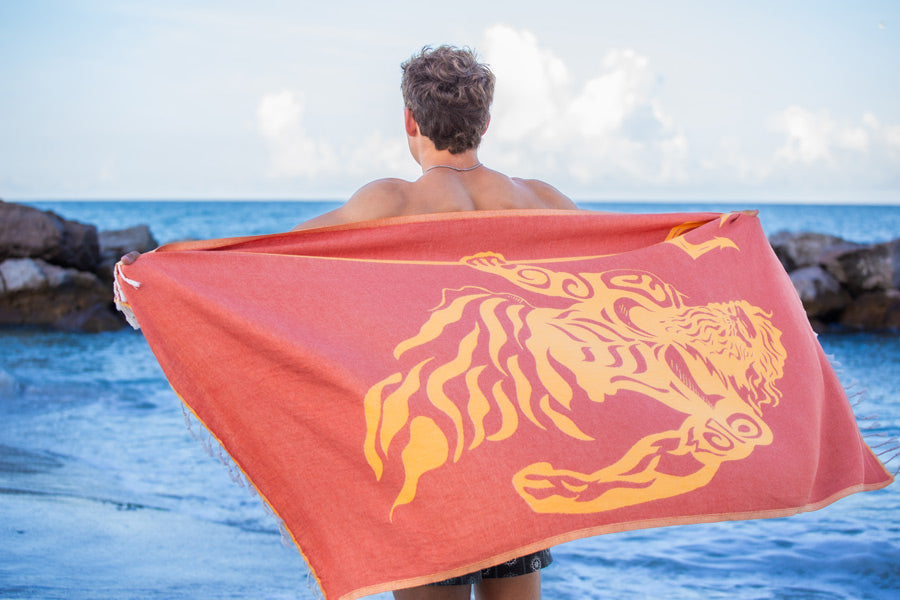 Poseidon Rouge Moutarde - Turkish Towel