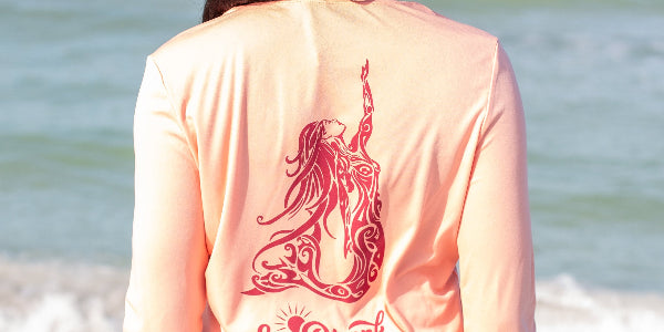 mermaid sunshirt peach