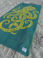 Octopus Teal - Turkish Towel