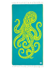 Octopus Teal - Turkish Towel