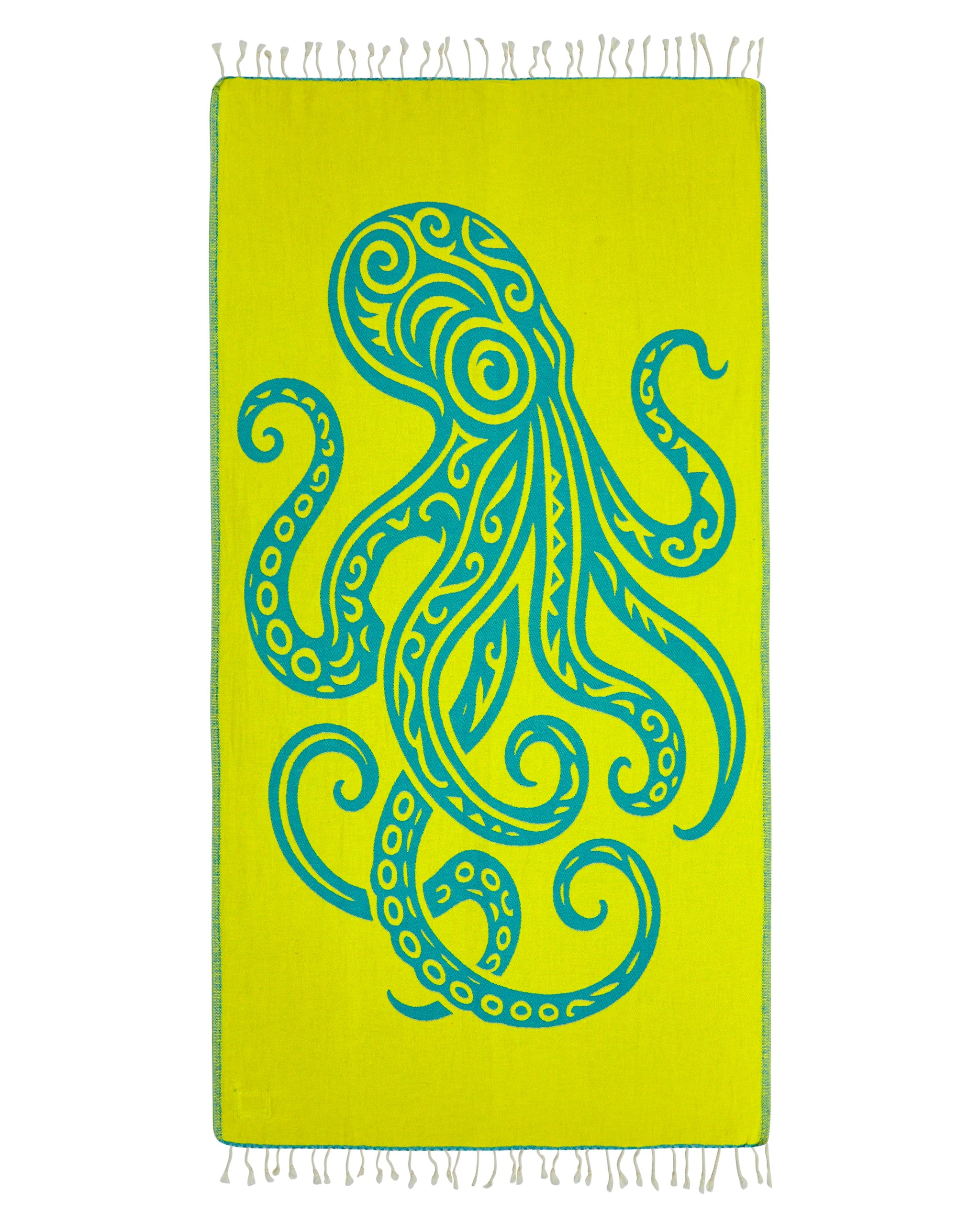 Octopus Teal - Turkish Towel