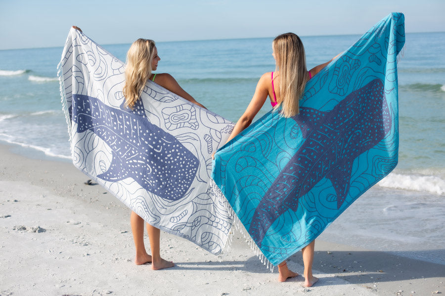 Whale Shark Bleu - Turkish Towel