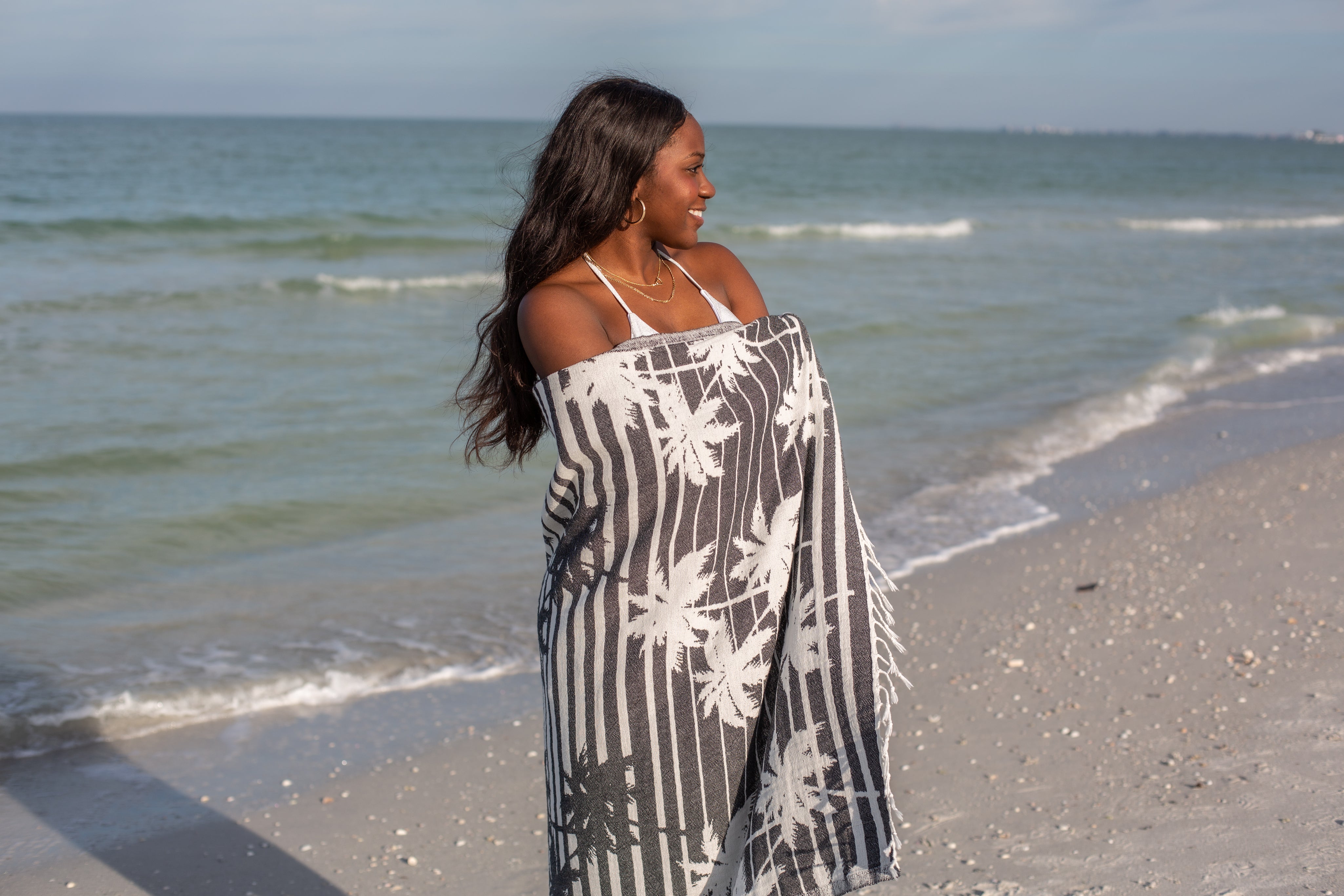Palms Noirs - Turkish Towel
