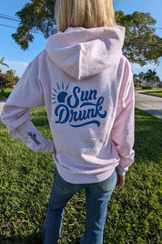 Beach Hoodie - Rose with Sun Drunk design