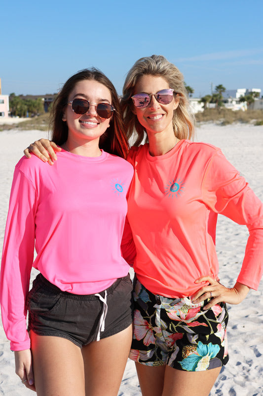 UPF 50+ Sun Shirt - Neon Coral