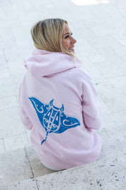 Beach Hoodie - Rose with Manta design