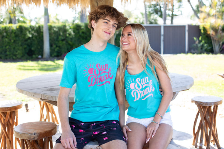 Short Sleeve Soft Fitted Tee - Tahiti Blue