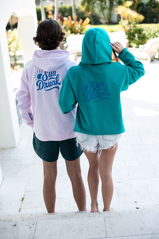 Beach Hoodie - Rose with Sun Drunk design