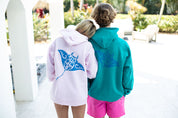 Beach Hoodie - Rose with Manta design
