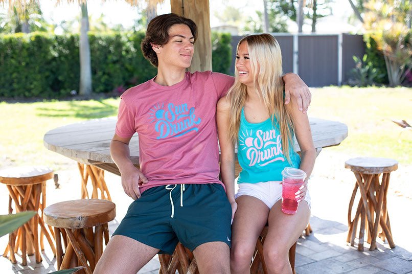 Ladies Racerback Tank Top - Tahiti Blue