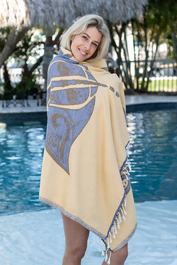 Manta Ray Or - Turkish Towel