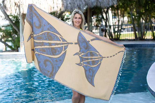 Manta Ray Or - Turkish Towel