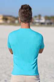 Short Sleeve Soft Fitted Tee - Tahiti Blue
