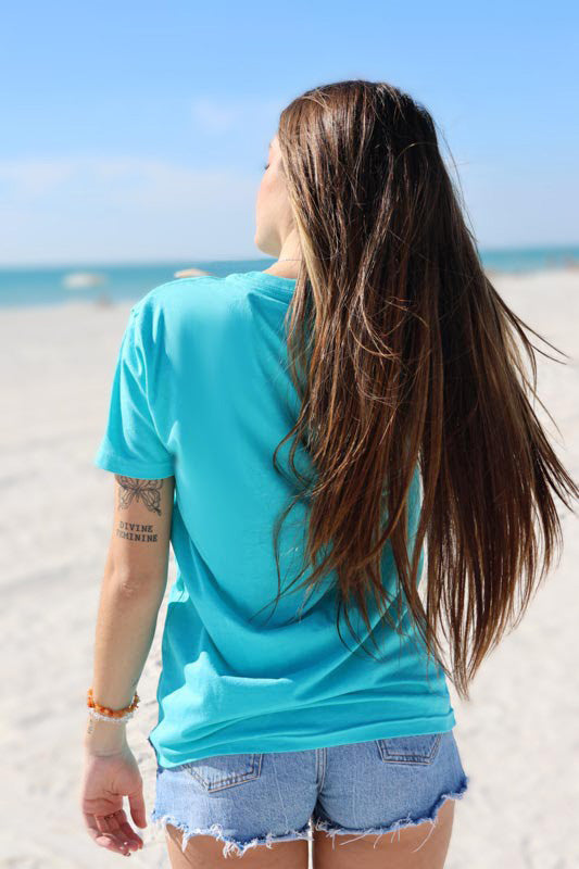 Short Sleeve Soft Fitted Tee - Tahiti Blue