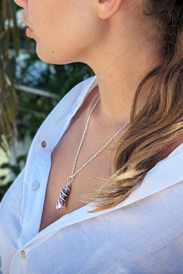 Wire Wrapped Gemstones Chakras Pendant