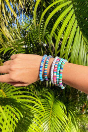 Stretch Fimo Heishi Multi Color Bracelet