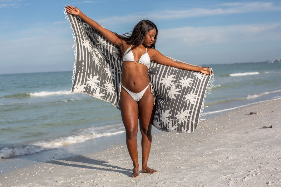 Palms Noirs - Turkish Towel