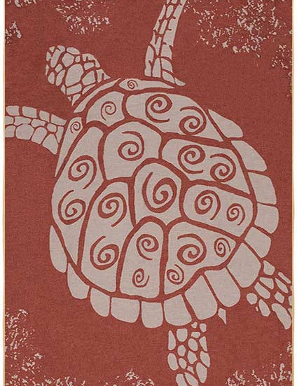 Galapagos Turtle Turkish Towel - Terracotta - Sun Drunk