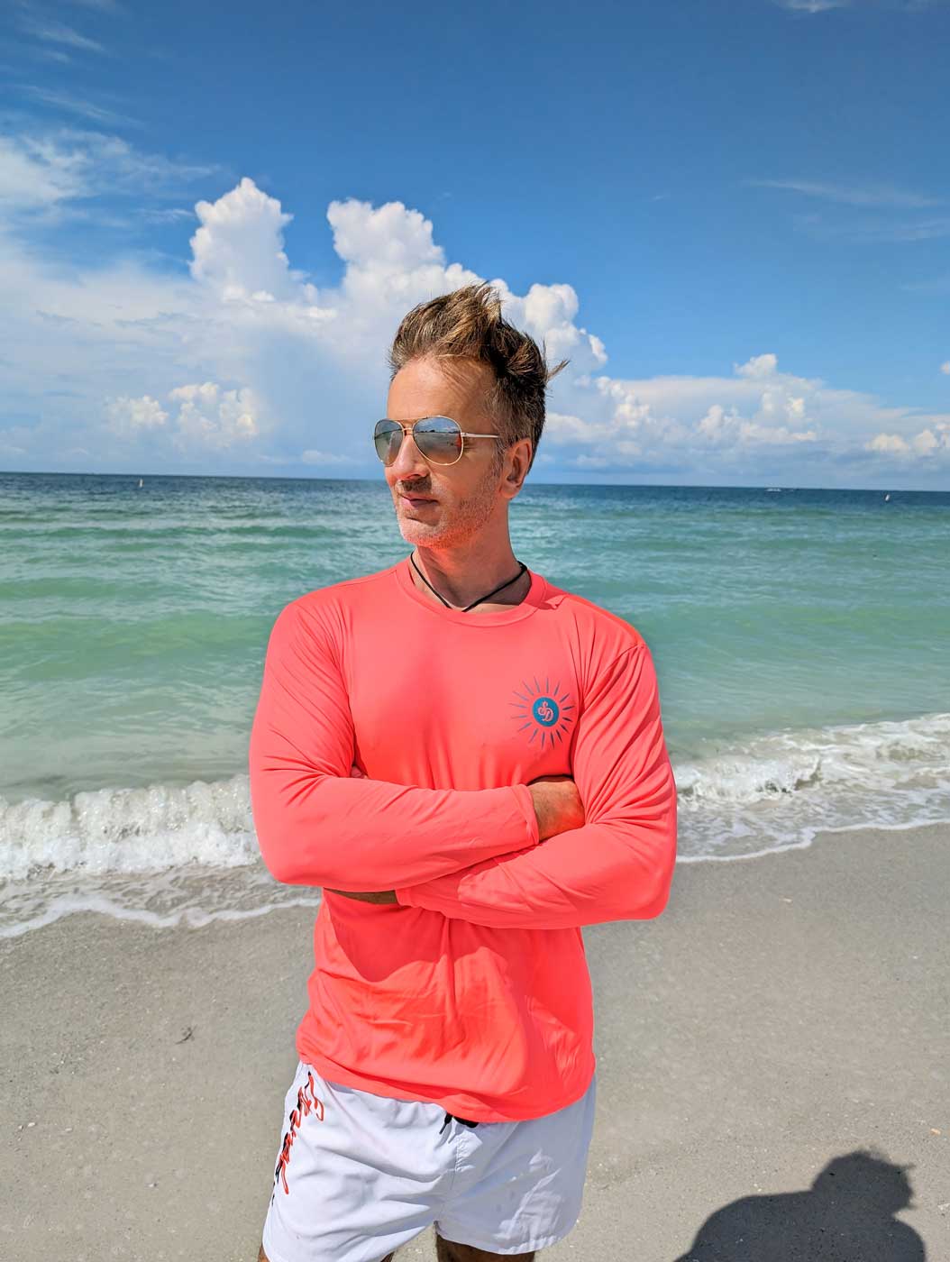 UPF / High Performance Long Sleeve Shirt - Neon Coral M