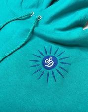 Hoodie - Teal plain - Sun Drunk