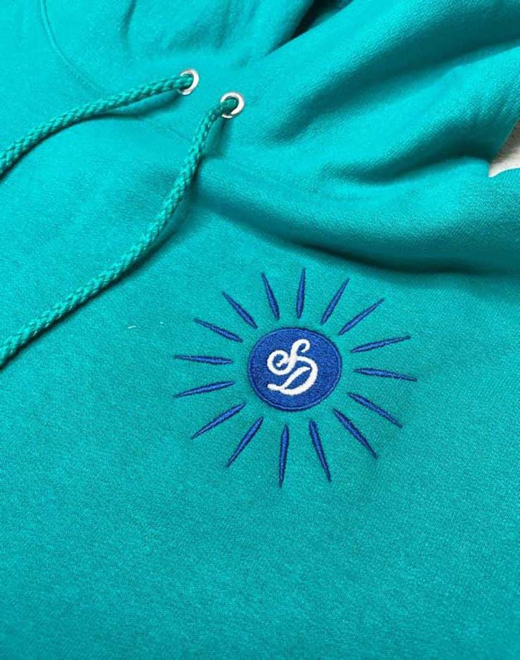 Hoodie - Teal plain - Sun Drunk